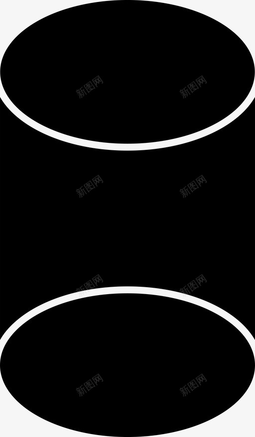 圆柱体几何体形状图标svg_新图网 https://ixintu.com 几何体 几何体管状体 圆柱体 形状 管状体