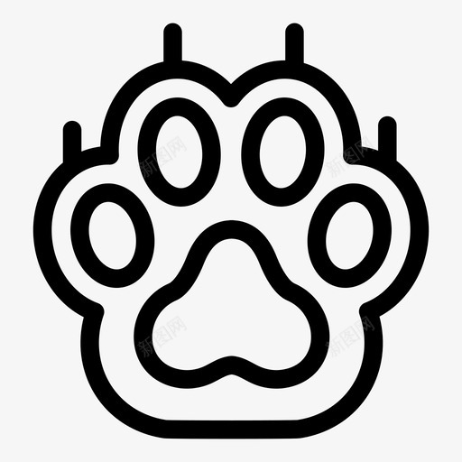 爪子动物猫图标svg_新图网 https://ixintu.com 动物 宠物 爪子 猫 猫爪 脚印