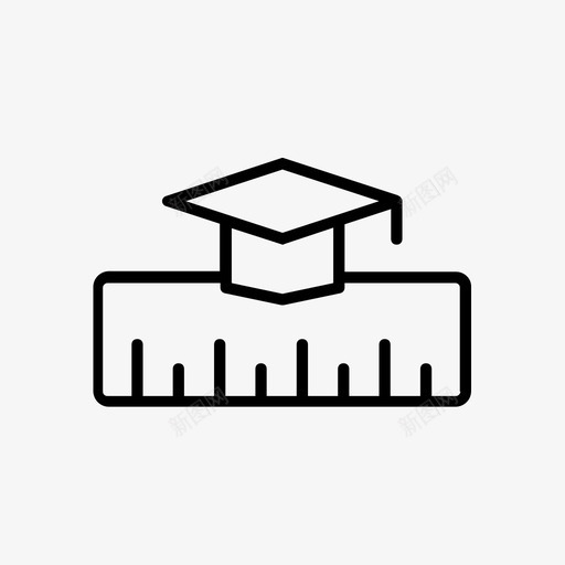 直尺灰泥板固定字形图标svg_新图网 https://ixintu.com 固定字形 灰泥板 直尺