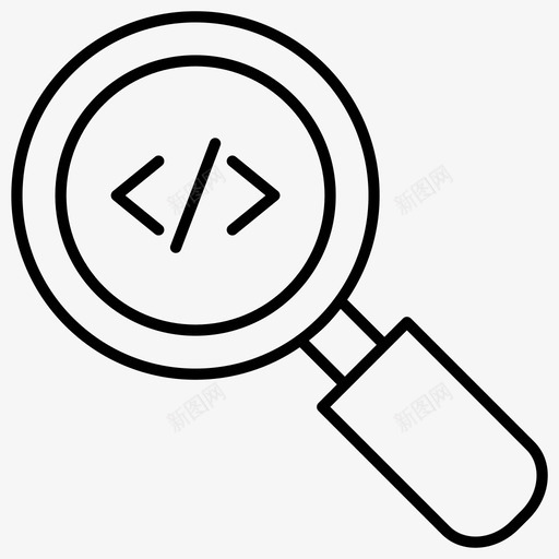 查找代码放大镜源代码图标svg_新图网 https://ixintu.com 放大镜 查找代码 源代码 设备