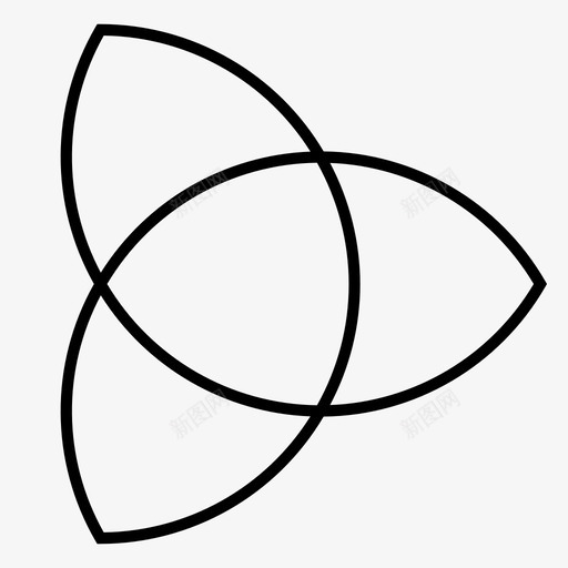 三位一体结神圣的几何学图标svg_新图网 https://ixintu.com 三位一体 神圣的几何学 结