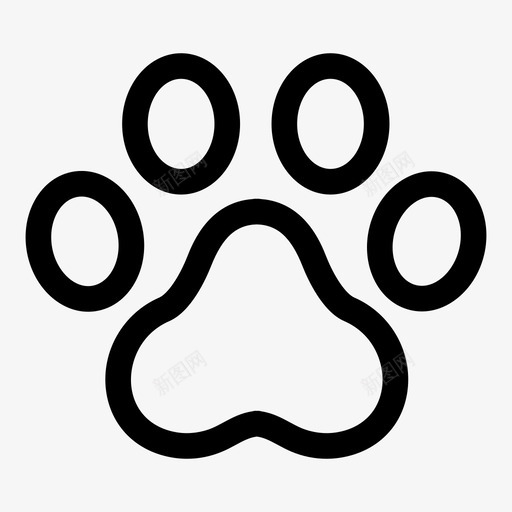 猫爪动物猫图标svg_新图网 https://ixintu.com 动物 宠物 猫 猫爪