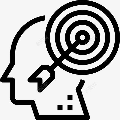 商业计划目标头脑图标svg_新图网 https://ixintu.com 商业计划 头脑 思维 思维和想法 目标