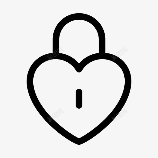 爱情锁心形挂锁图标svg_新图网 https://ixintu.com 心形 情人节 挂锁 浪漫 浪漫路线 爱情锁