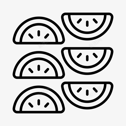 饺子粤菜菜肴图标svg_新图网 https://ixintu.com 吃 点心 粤菜 菜肴 食 饺子