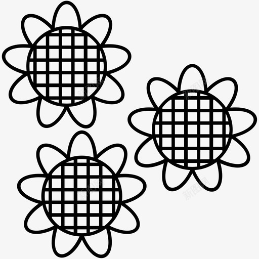 太阳花花花瓣图标svg_新图网 https://ixintu.com 太阳花 玫瑰 花 花瓣