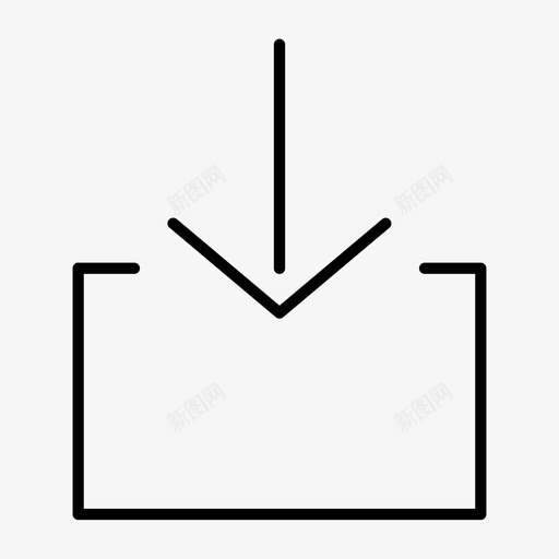 输入收件箱图标svg_新图网 https://ixintu.com 下载 收件箱 界面 输入