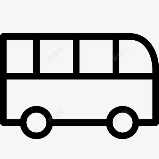 公共汽车交通工具旅行图标svg_新图网 https://ixintu.com 交通工具 公共汽车 旅行 车辆 运输线路