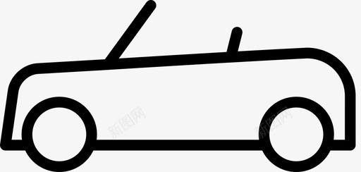 跑车汽车敞篷车图标svg_新图网 https://ixintu.com 敞篷车 无顶 汽车 薄车 跑车 轿车