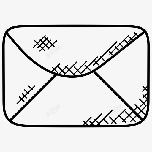 信封纸容器安全涂鸦图标svg_新图网 https://ixintu.com 信封 安全涂鸦图标 纸容器