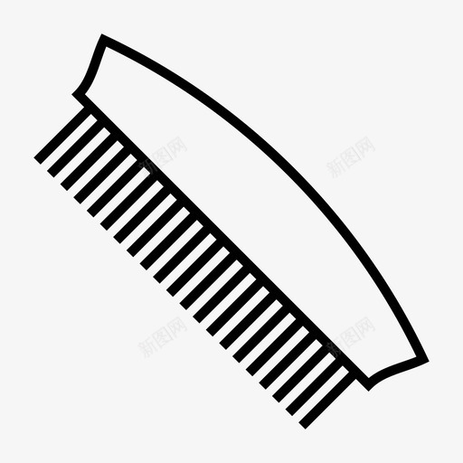 梳子时尚发型图标svg_新图网 https://ixintu.com 发型 整洁 时尚 梳子 风格