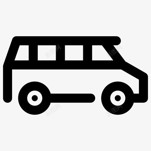 面包车小巴出租车图标svg_新图网 https://ixintu.com 交通 出租车 小巴 教育 面包车