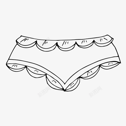 内裤美容时尚图标svg_新图网 https://ixintu.com 内衣 内裤 时尚 美容 蕾丝内衣