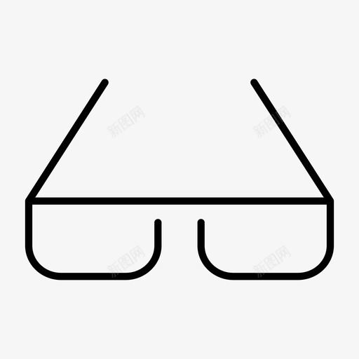 眼镜时尚镜片图标svg_新图网 https://ixintu.com 光学 教育 时尚 眼镜 镜片
