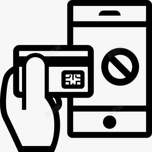 智能手机商店被拒绝购买信用卡图标svg_新图网 https://ixintu.com 严禁手机 信用卡 在线购物 拒绝 智能手机商店被拒绝 禁止 移动 购买