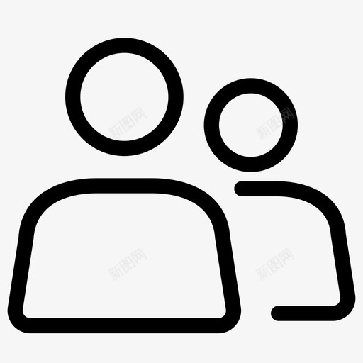 组用户高质量线图标svg_新图网 https://ixintu.com 用户 组 高质量线图标