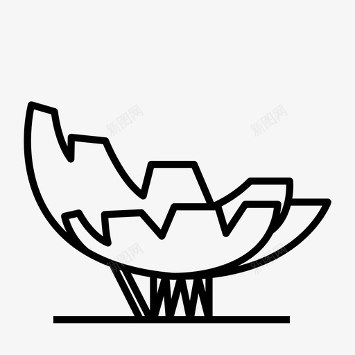艺术与科学博物馆建筑新加坡图标svg_新图网 https://ixintu.com 天际线 建筑 新加坡 艺术与科学博物馆