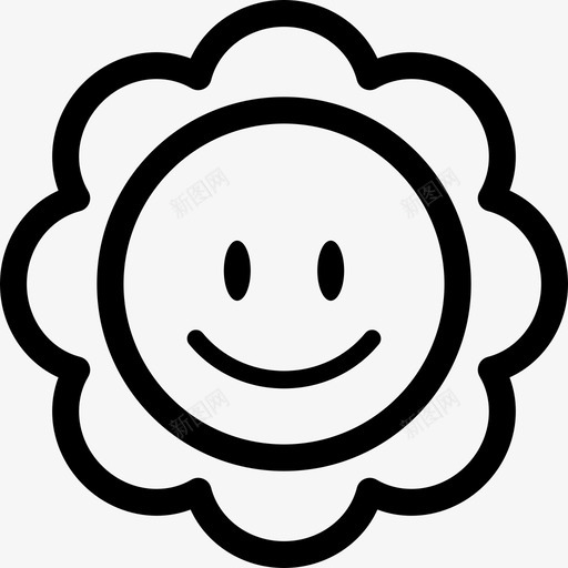 花化身人物图标svg_新图网 https://ixintu.com 人物 化身 笑脸 花 闪亮 阳光