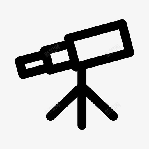 望远镜天文学观测图标svg_新图网 https://ixintu.com 天文学 太空 教育 望远镜 观测