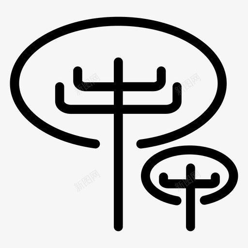 树灌木森林图标svg_新图网 https://ixintu.com 树 树林 森林 植物 灌木 绿色