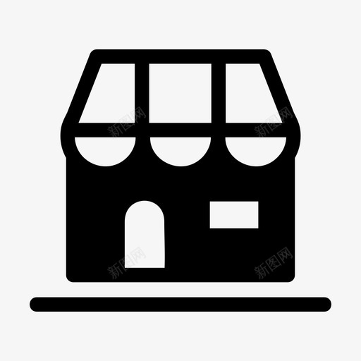 商店零售店店面图标svg_新图网 https://ixintu.com 商店 店面 购物 零售店