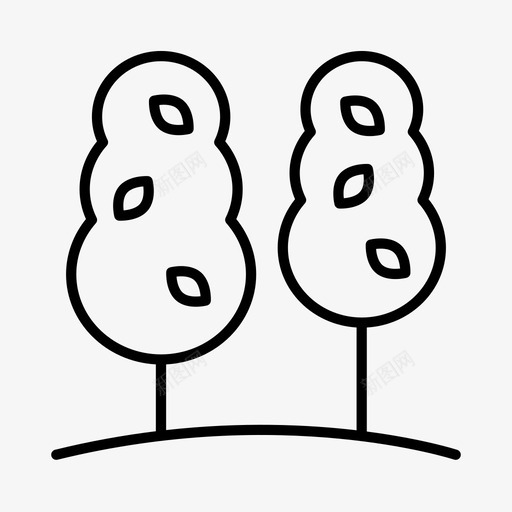 树木庄园花园图标svg_新图网 https://ixintu.com 公园 庄园 树木 花园