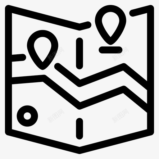 地图旅程位置图标svg_新图网 https://ixintu.com 位置 冒险 地图 地点 密码 旅程