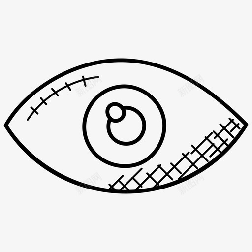 眼睛看监控图标svg_新图网 https://ixintu.com 互联网涂鸦图标 查看 监控 看 眼睛 睁开眼睛