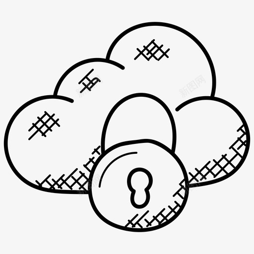 云保护云网络云技术图标svg_新图网 https://ixintu.com 云保护 云技术 云网络 安全涂鸦图标 网络系统 虚拟数据保护