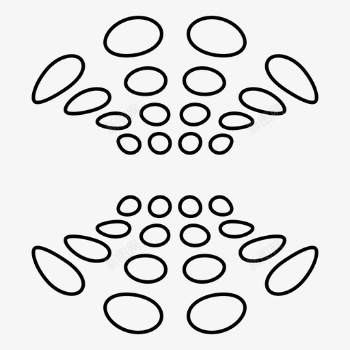 圆形图案画笔贝壳图标svg_新图网 https://ixintu.com 图案 圆形图案 瓷砖 画笔 贝壳