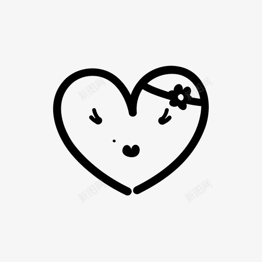 华丽的心狂欢节睫毛图标svg_新图网 https://ixintu.com 华丽的心 嬉皮士 手绘心 狂欢节 睫毛 花 雀斑