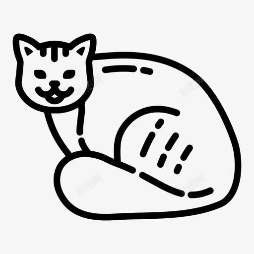 猫动物可爱图标svg_新图网 https://ixintu.com 动物 可爱 宠物 小猫 猫 肥猫 胖