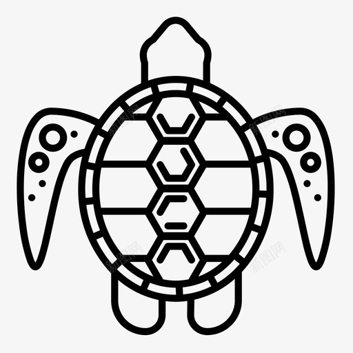 海龟动物海洋图标svg_新图网 https://ixintu.com 动物 古老的 海洋 海龟 热带线