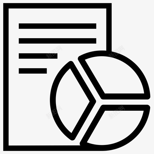 数据分析业务报告图标svg_新图网 https://ixintu.com 业务报告 分析 图表 数据 文档 财务报告 饼图