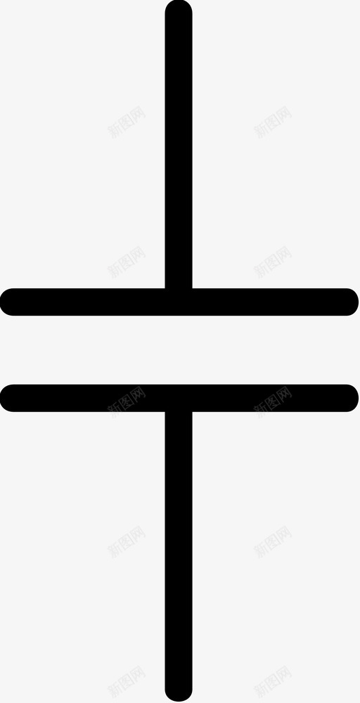 电容器符号电气符号电子图标svg_新图网 https://ixintu.com 电子 电子元件 电容器符号 电气符号