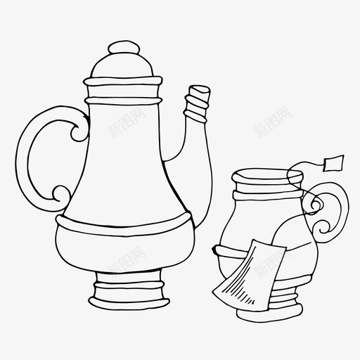 采购产品水壶和杯子水壶和杯子饮料图标svg_新图网 https://ixintu.com 手绘 水壶和杯子 盘子 茶 茶壶和杯子 采购产品水壶和杯子 餐具 饮料