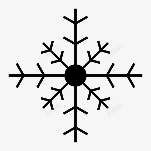雪花冰晶雪晶图标svg_新图网 https://ixintu.com 冬天 冰晶 自然 雪晶 雪花 雪花符号
