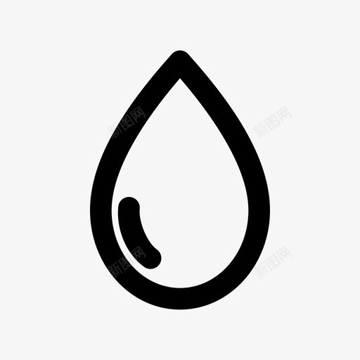 水血水滴图标svg_新图网 https://ixintu.com 水 水滴 血