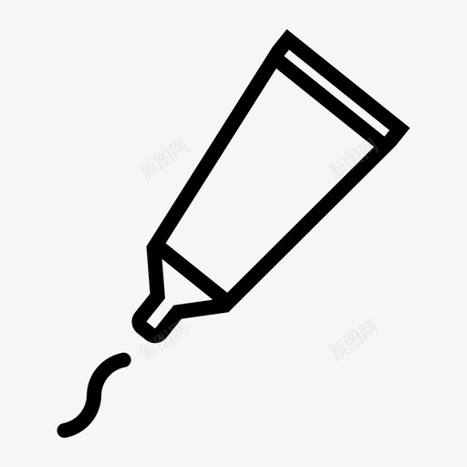 牙膏化妆品胶水图标svg_新图网 https://ixintu.com 化妆品 卫生 牙膏 胶水 试管 超市