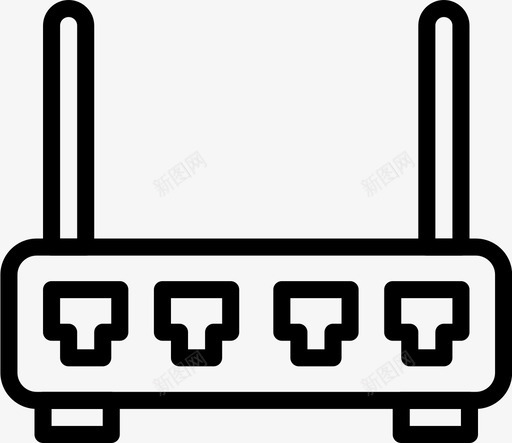 路由器设备小工具图标svg_新图网 https://ixintu.com Pretycons设备第1卷概述 小工具 技术 电话 设备 路由器
