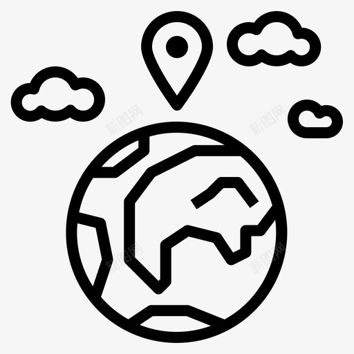 gps联系我们位置图标svg_新图网 https://ixintu.com gps 世界 位置 地图 联系我们