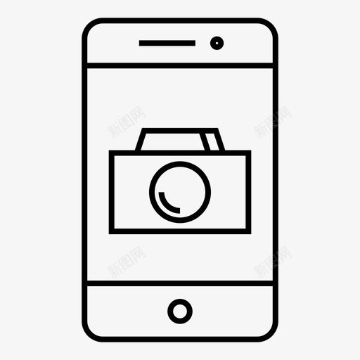 照相机手机照片图标svg_新图网 https://ixintu.com 手机 技术 智能手机 照片 照相机