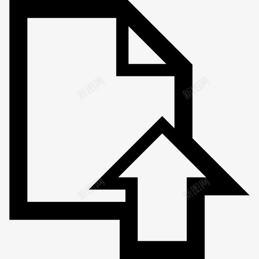 上传文件云文档图标svg_新图网 https://ixintu.com 上传文件 云 保存 文档 粗轮廓