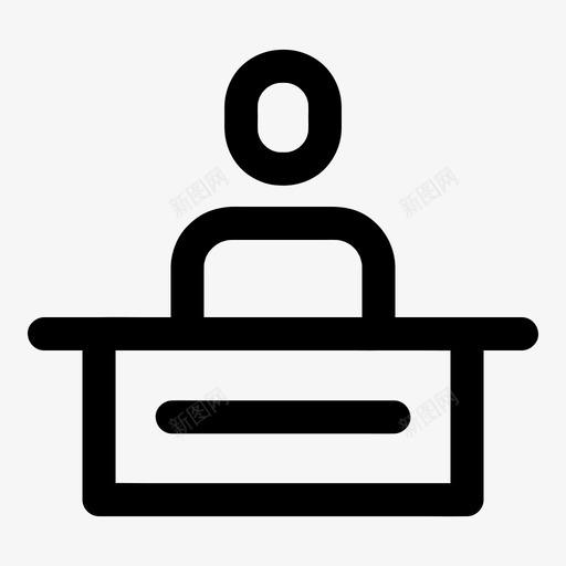 接待员柜台前台图标svg_新图网 https://ixintu.com 前台 办公室 接待员 服务 柜台 酒店