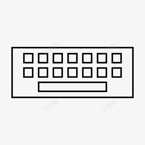 键盘硬件输入图标svg_新图网 https://ixintu.com 工作 打字 硬件 硬件线 输入 键盘