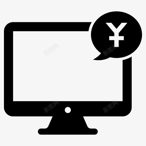 电脑成长金钱图标svg_新图网 https://ixintu.com 人民币 成长 生意稳健 电脑 金钱