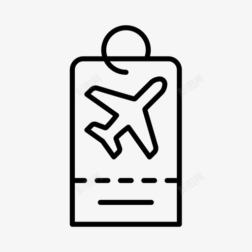 飞机标签机场航空图标svg_新图网 https://ixintu.com 假期 机场 航空 行李标签 飞机标签 飞行