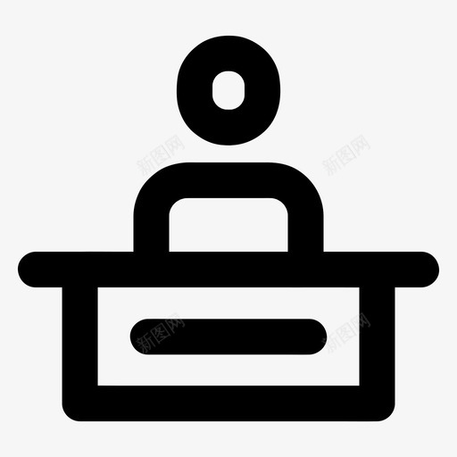 接待员柜台前台图标svg_新图网 https://ixintu.com 前台 办公室 接待员 服务 柜台 酒店