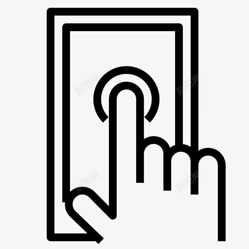 屏幕点击设备图标svg_新图网 https://ixintu.com 屏幕 智能手机 点击 电子设备 触摸 设备