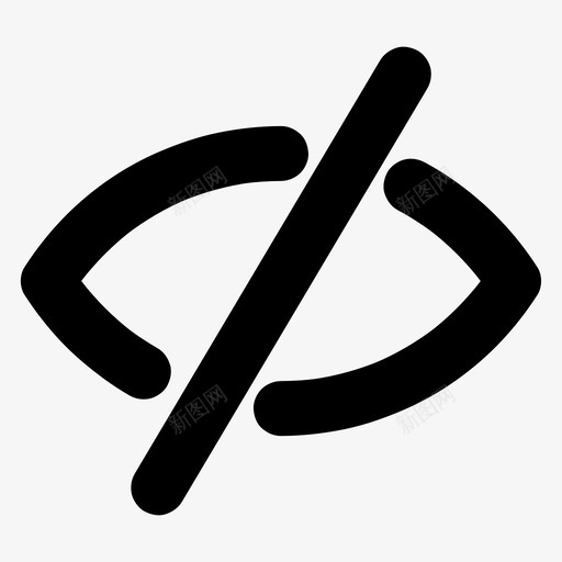 没有视图眼睛隐藏图标svg_新图网 https://ixintu.com 基本图标所有大小 没有可见性 没有看到 没有视图 眼睛 隐藏
